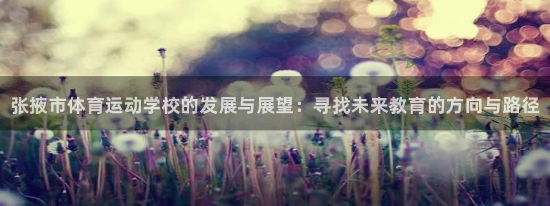 米兰体育官方集团官网：张掖市体育运动学校的发展与展望