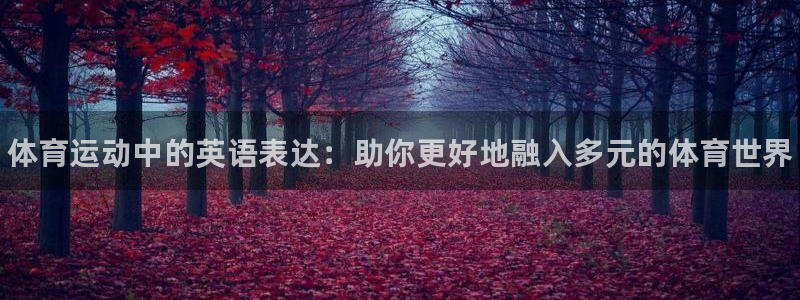 米兰体育官方正版app娱乐平台：体育运动中的英语表达：助你更